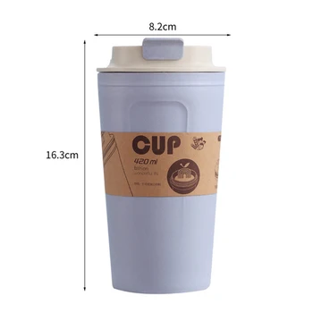 420ml Bærbare Og Krus Genanvendelige Bambus Fiber Kop Vand Kopper Øko-Venligt, Non-slip Solid Drikke Ware Krus Te og Kaffe Kopper