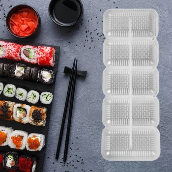 5 Ruller fødevaregodkendt Plast Sushi Nigiri Kaffefaciliteter Ris Bold Forme Nonstick Tryk på Kaffefaciliteter DIY Bento Værktøj, Tryk på Bento Værktøjer