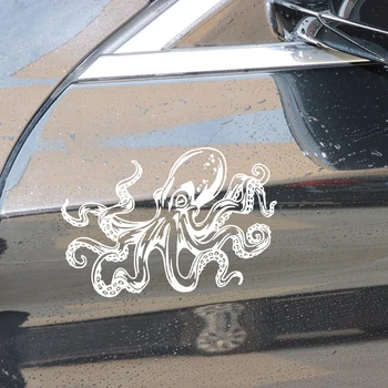 Octopus Mønster Kreative Bil Vindue Dekoration, Klistermærke Mode Personlighed PVC Vandtæt Decal Sort/Hvid/Rød/Laser/Sølv 44269