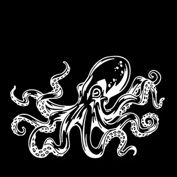 Octopus Mønster Kreative Bil Vindue Dekoration, Klistermærke Mode Personlighed PVC Vandtæt Decal Sort/Hvid/Rød/Laser/Sølv