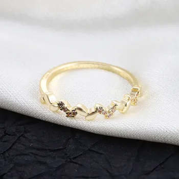 Hvede Øre Blad Damer Ring Gyldne Metal Index Finger Ring Koreansk Mode Smykker Tilbehør Bryllupsdag Gave Nye Trendy