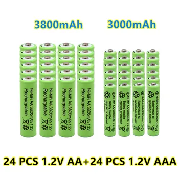 2021 Nye 1,2 V AA 3800mAh Genopladelige NI-MH-Batterier+1,2 V AAA 3000 mAh Rechageable batteri NI-MH batteri