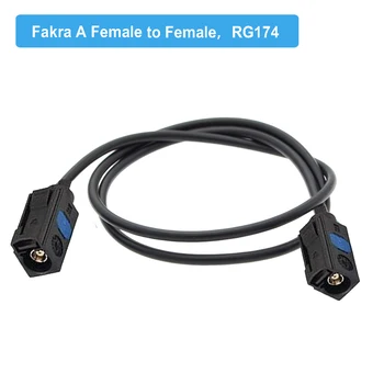 1STK Sort Fakra En Kode RAL 9005 Mandlige og Kvindelige Kabel-Adapter Analog Radio GPS-Antenne forlængerkabel RF Koaksial RG174 Pigtail