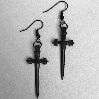Black dagger øreringe Sværd smykker Fantastiske gotiske mode mænd kvinder gave nyhed vedhæng klassisk nye 2020 mørket simpelt 4551