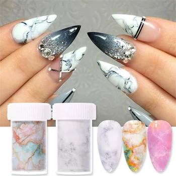 Marble Nail Sticker DIY Vandtæt Søm Mærkat 3D Nail Art Mærkat Transfer Folie Manicure Beauty Nail Sticker Negle Dekoration 4616