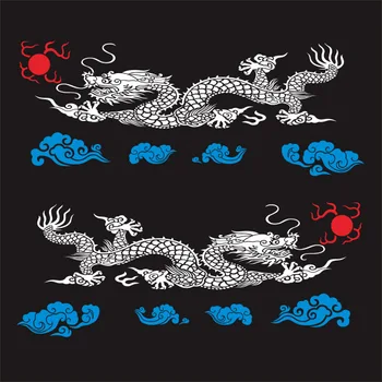 Dragon totem bil klistermærker personlig dør ridser stick Kinesiske drage krop klistermærker lovende førende bil hele bilen laffle