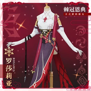 Anime Spil Genshin Indvirkning Rosaria Sexet Cheongsam Uniform Kjole Pragtfuld Fest Cosplay Kostume Halloween Kvinder Gratis Fragt 2021