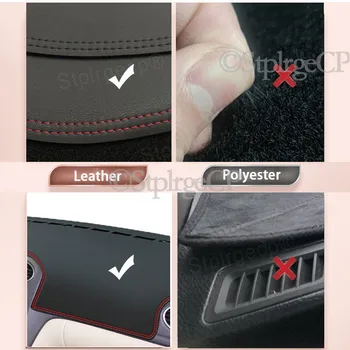 Læder Til Mitsubishi Outlander 2007-2012 Dashboard Dækker Mat Lys-bevis pad Parasol Dashmat Beskytte panel, Anti-UV-Tæppe