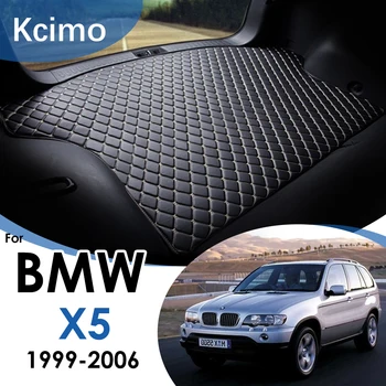 Kcimo Læder Bilens Bagagerum Måtter til BMW X5 E53 1999-2006 Tilbehør Bageste Fragt Liner Boot Bakke Pad Auto Tæppe gulvmåtte 2005 2004