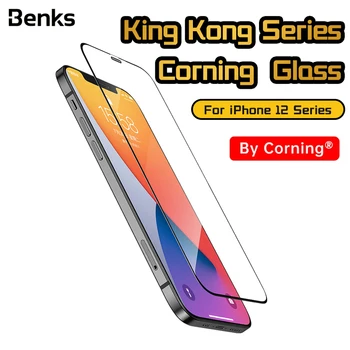 Benks King Kong-Serien Corning Hærdet Glas Film Med Støvtæt Net Til Iphone 12 12 Pro Max Antal Fuld Dækning Skærm Protektor 47095