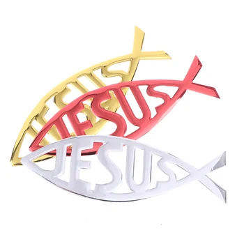 Bil Styling Jesus Fisk Symbol Logo Bil Logo Badge Christian Mærkat Mærkat