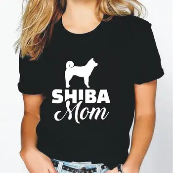 Hunden Elsker Graphic Tee Shirt Femme Afslappet Plus Size Shiba Inu Mødre Kort Ærme T-Shirt Kvinder Toppe Harajuku-Shirt Camisas De Mujer