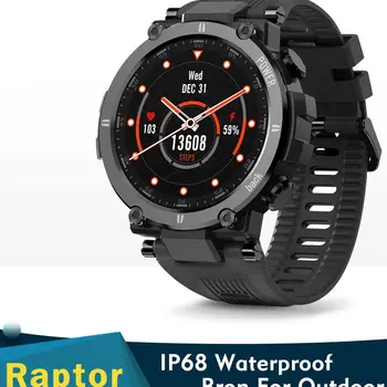 NYE 2021 Raptor Udendørs Sport Ur Robust Bluetooth Fuld Touch Smart Ur Ip68 Vandtæt Tracker Mode Smartwatch For Mænd