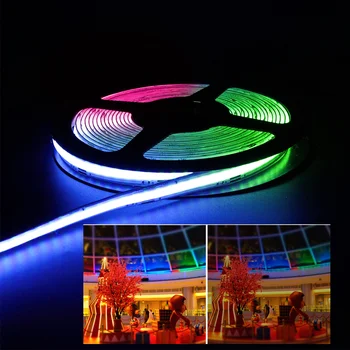 COB/FOB Fuld Farve Strip(Samme som SK6812) RGB Smart Drøm Color Magic Digital LED Strip 5V Adresserbare Fleksible Bånd, Tape 1m 2m 47539
