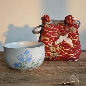 Te-skålen Japansk te rekvisitter hånd-malet te ceremoni keramik matcha skål håndlavede retro keramik grøn te chawan sæt 47789