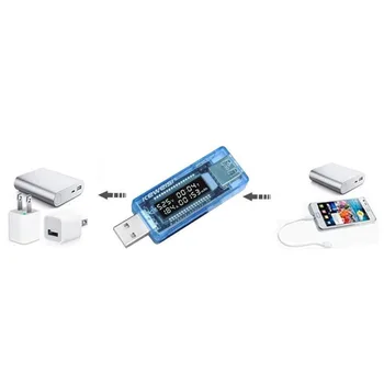 USB-Batteri Tester Aktuelle Spænding Kapacitet Tester USB-Volt Aktuelle Spænding Læge Oplader Kapacitet Tester Meter Power Bank 47860