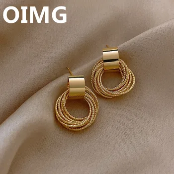 Retro Metallisk Guld Flere Små Cirkel Vedhæng, Øreringe 2020 Nye Smykker mode Bryllup Part Usædvanlige Øreringe Til Kvinde