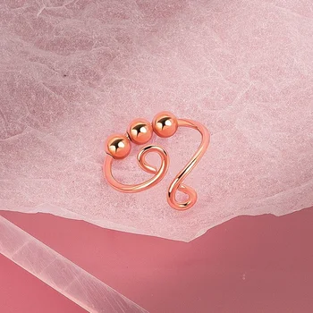 Nyt Produkt Mikro-motion Perle Mikro-motion Ring Rotator Single-turn Spiral Gratis Rotation Anti-stress-Angst Ring Kvindelige Ring