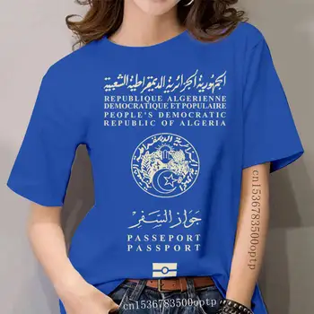 Algerianpassport T-Shirt T - Shirt Marokko Algeriet Afrika Patriotisme Jeg Elsker Algeriet Oran Algeriske Marokkansk Pas Alger 49635