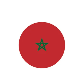 Aliauto Kreative, Sjove Bil Mærkat Tilbehør Runde Marokkanske MA Flag PVC Vandtæt Solcreme Reflekterende Decal,10 cm*10 cm 49963