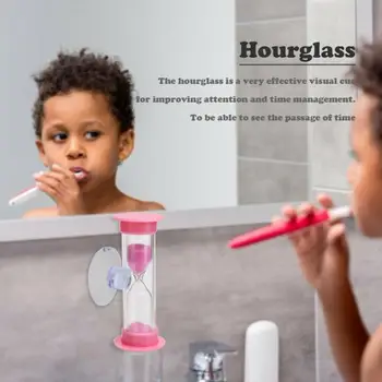 2/3 Min Timeglas Børn Tandbørstning Timer Med Sugekop Hjem Dekorativt Timeglas Tandbørste Timer For At Børste Kid