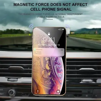 Metal Magnetisk Bil telefonholder Mini-udluftningsventil Klip Mobile Stå Magnet Mount U7W2