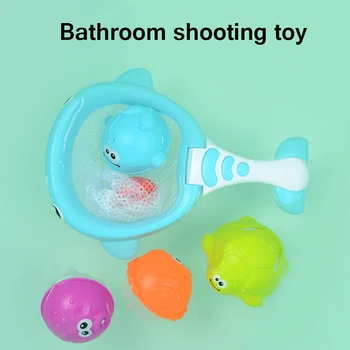 Fiskeri Net Badekar Legetøj Netværk Taske Afhente Badeværelse Toy Sæt Farverige Flydende Badning Brusebad Legetøj Baby Toy Vand
