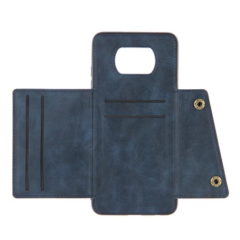 Wallet-Kortholderen Læder Cover Til Xiaomi Poco X3 Pro Tilfælde Magnetiske Knapper Telefon Covers Til Mi Poco X3 NFC Står Tilfælde 5466