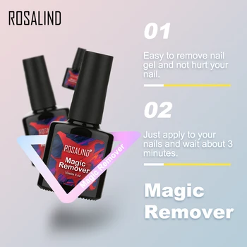 ROSALIND 10 ML Base Top Nail Gel Polish Magic Remover Hurtigt Fjerne UV Gel Primer Blomstre Diamant Mat Top Coat Neglelak Ny