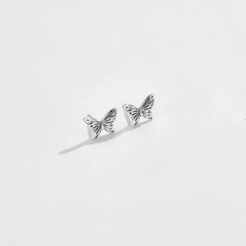 SILVERHOO 925 Sterling Sølv Gennembrudt Butterfly Stud Øreringe Til Pige Sølv Øreringe Jubilæum Fine Smykker Gave Ny