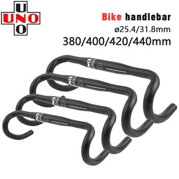 UNO Bent Bar Cykelstyr 25.4/31,8 mm Aluminium legering Road racing cykel, styr 380/400/420/440MM for cykel-tilbehør