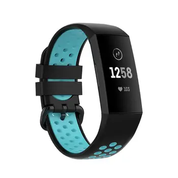 AKBNSTED Dobbelt Farve Silikone Rem Til Fitbit Afgift 3/Oplade 4/Charge 3 SE-Armbånd Smart Ur Udskiftning urrem