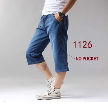 Ny Trend Cargo Shorts Mænd Casual Denim Shorts Lige Løs Baggy Jeans Lommer Shorts Mand Tøj 5593