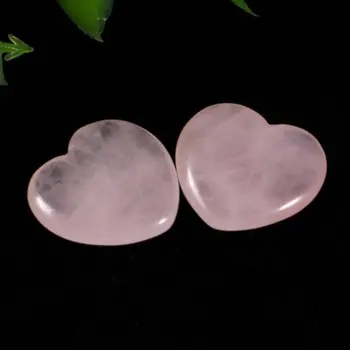 Hot Nyeste 2 Stk DIY Vedhæng Naturlige Pink Rose Hjerte Formet Helbredende Kærlighed Gemstone kvartskrystal Skåret Fine Dekoration