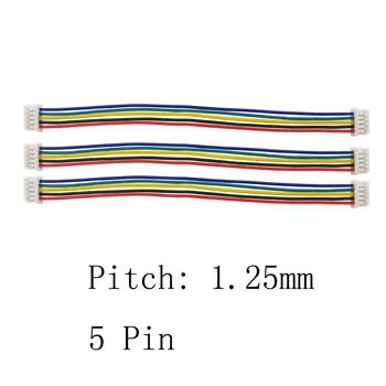 10stk Pitch på 1,25 mm 2P 3P 4P 5P 6Pin Dobbelt hunstik Elektronisk Stik, Micro JSO 1,25 mm Wire Kabel-Stik