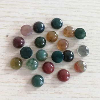 Mode 8mm naturlige indien onyx CAB FACETSLEBET runde sten perler uden hul til smykker Tilbehør engros 50stk/masse