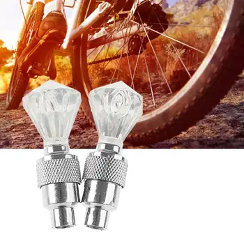 2stk Lysende Dæk Ventil Hætter med LED Blinkende Lys til Bil Cykel Motorcykel