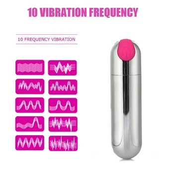 USB-Genopladelige Voksen Legetøj Vandtæt 10 Hastigheder Vibrator til Klitoris og G-spot Stimulator Mute Bullet Vibrator Sex Legetøj Til Kvinder 579