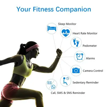 115Plus Smart Ur til Mænd Kvinders Hjerte Rate Monitor Blodtryk Fitness Tracker Smartwatch sportsur til iOS android