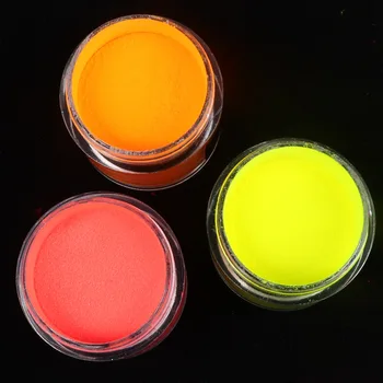Drop Shipping 5g Akryl Pulver Neon Pigment Crystal Krudt Til Neglelak Nail Art Dekorationer Professionelle Negle Tilbehør