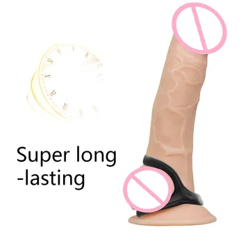 Penisring Penis Sex Legetøj til Mænd Chastity Enhed Voksne Mænd Forsinkelse Sædafgang Blød Silikone Sexet Dobbelt Ring For Voksne 18+