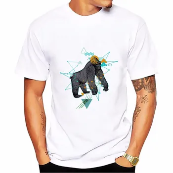 Mænds Tops Tees sommeren kortærmet T-shirt nye hvide tshirt art af Hval zebra Gorilla Haj giraf med Matematik nørd t-shirt