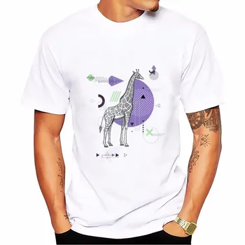 Mænds Tops Tees sommeren kortærmet T-shirt nye hvide tshirt art af Hval zebra Gorilla Haj giraf med Matematik nørd t-shirt