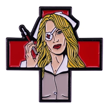 Kill Bill-Elle Driver Sygeplejerske Outfit Emalje Pin Bruden hævn badge Daryl Hannah Broche Tarantino Film Fans stor Samling