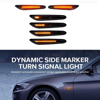 2STK Led Dynamic blinklys Lys sidemarkeringslys Sekventiel Blinklys Lampe for -BMW E36 E46 E60 E61 E90 E91 E92 E93 X1 E84