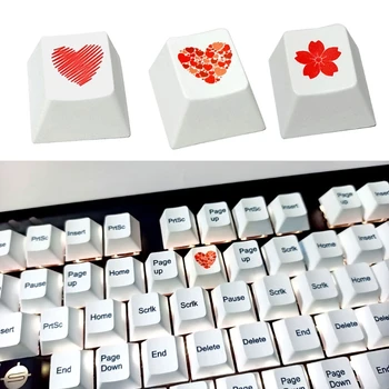 Red Kærlighed Hjerte Keycap Unikke Karakter Profil Cherry Dye Sub Tyk PBT Keycap for MX Skifte Mekanisk Tastatur 1key R
