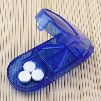2020 Nyligt Sagen Folde Vitamin Medicin Stof 3 farver Pille Boks Tilfælde Organizer Tablet Container Skæring Lægemidler Dropshipping 6375