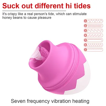 Tungen Slikke Vibrerende Æg Brystvorten Klitoris Stimulator Vibrator Smart Varme Kvindelige Onani Kvinde Sex Legetøj Sex Shop