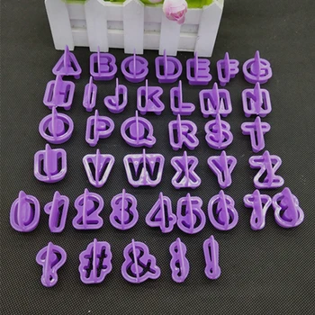 40Pcs store bogstaver og Alfabeter, Tal, Symboler Cookie Fondant Cutter Kage Bagning Skimmel 64498