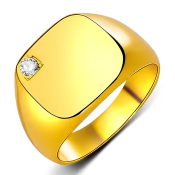 2019 Fashion Simpel Stil Sort Firkantet Ring Klassiske Ring, Bryllup, Engagement Smykker Rustfrit Stål Geometriske Ringe til Kvinder 6475